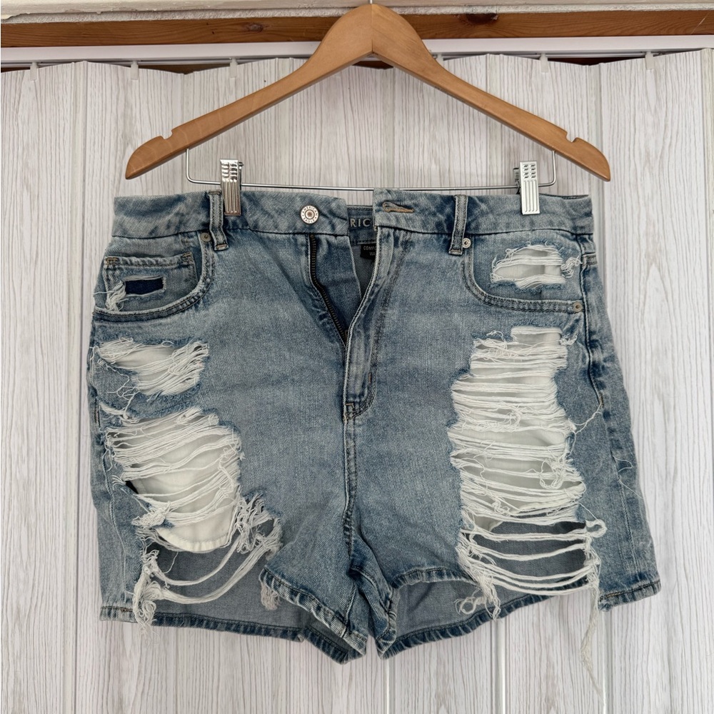 American Eagle Outfitters Distressed Blue Jean Shorts